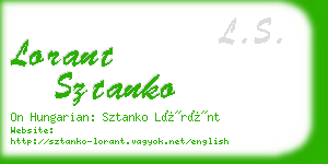 lorant sztanko business card